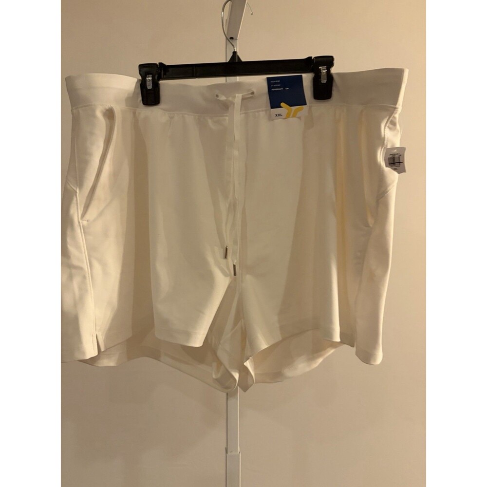 Old Navy White High-Waisted Ivory Powersoft 3” Seam Shorts XXL Active - Picture 2 of 9
